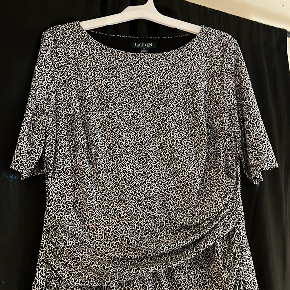 Lauren Ralph Lauren Titus Leaf Print Dress Size 16